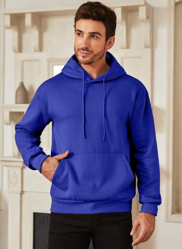 JMIERR Mens Casual Cotton Hooded Collar Drawstring Hoodies Pullover Sweatshirts Casual Long Sleeve Shirts - Image 124