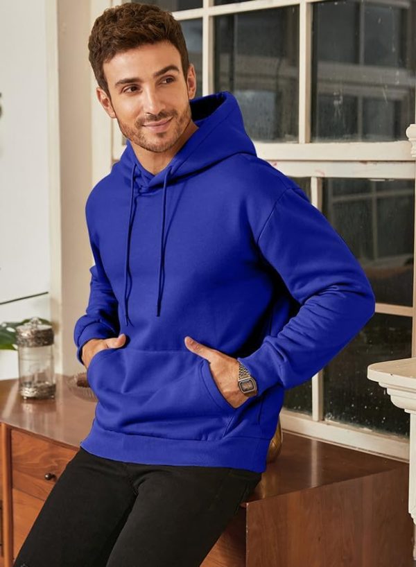 JMIERR Mens Casual Cotton Hooded Collar Drawstring Hoodies Pullover Sweatshirts Casual Long Sleeve Shirts - Image 127