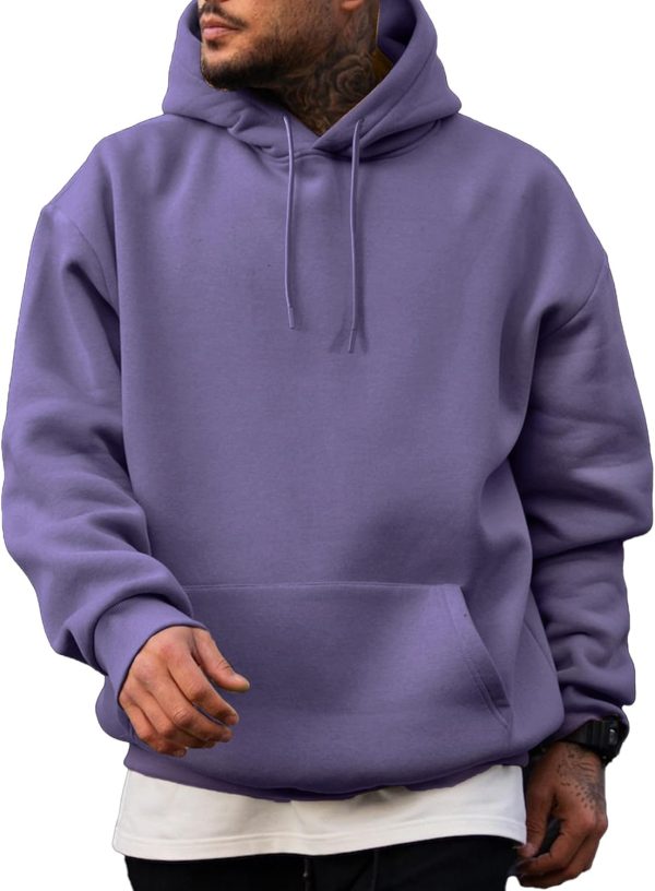 JMIERR Mens Casual Cotton Hooded Collar Drawstring Hoodies Pullover Sweatshirts Casual Long Sleeve Shirts - Image 138