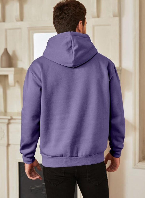 JMIERR Mens Casual Cotton Hooded Collar Drawstring Hoodies Pullover Sweatshirts Casual Long Sleeve Shirts - Image 139