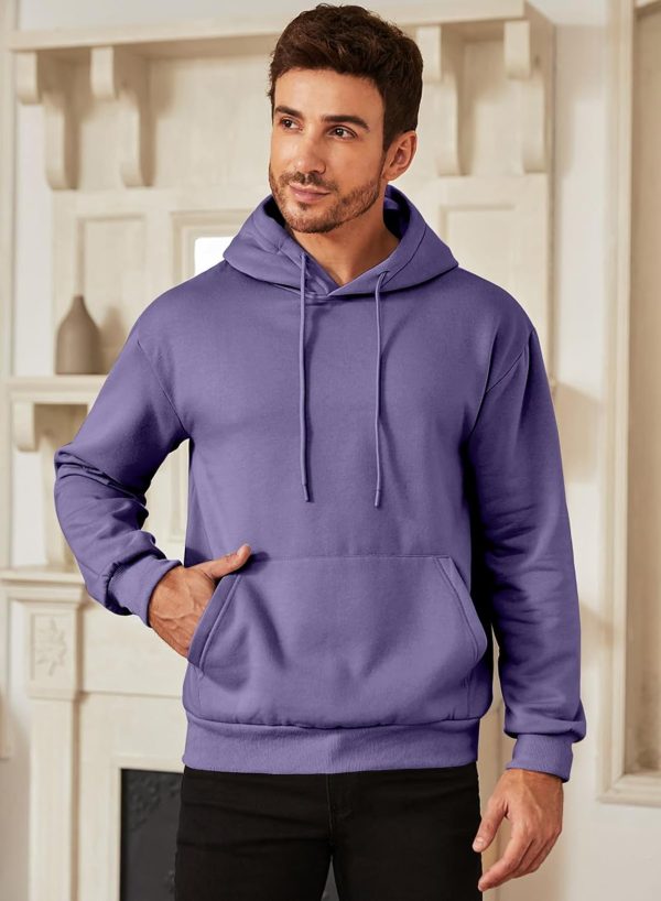 JMIERR Mens Casual Cotton Hooded Collar Drawstring Hoodies Pullover Sweatshirts Casual Long Sleeve Shirts - Image 140