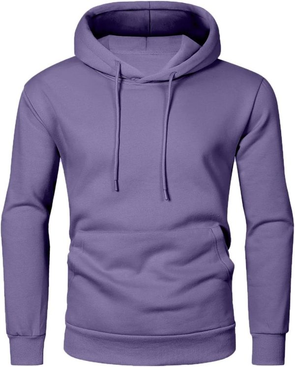 JMIERR Mens Casual Cotton Hooded Collar Drawstring Hoodies Pullover Sweatshirts Casual Long Sleeve Shirts - Image 142